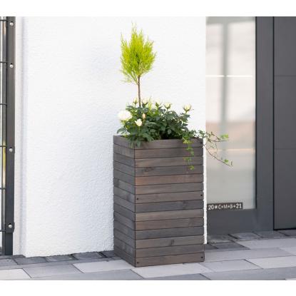 Westmann Mono blomsterkasse, fyrretræ, grå, 56 x 33 x 33 cm