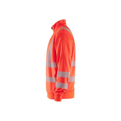 Blåkläder 3564 high vis sweatshirt half zip, hi-vis rød