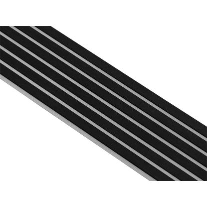 I-Wood Medio+ Original akustikpanel, sortmalet, grå filt og sort kerne, egefiner, 17 x 300 mm