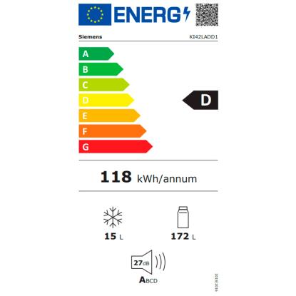 Siemens iQ500 integrerbart køleskab med fryseboks KI42LADD1, 172 + 15 liter