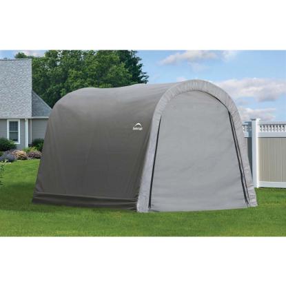 ShelterLogic Shed-in-a-Box Round Top teltgarage, grå - 9 m²