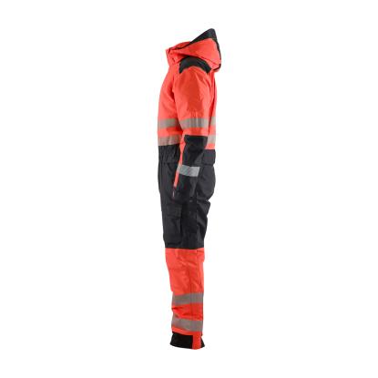 Blåkläder 6725 high vis vinter kedeldragt, hi-vis rød/sort