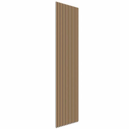 FOG & VENØ Fjordwall akustikpanel, eg, sort MDF, sort filt, 600 x 2400 x 19 mm