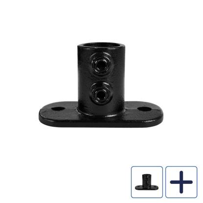 Clarrods Clamps CL132 bund- og rækværksflange, sort