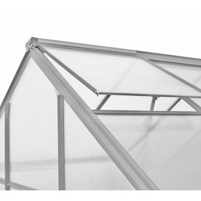 Westmann Flora 68 drivhus, aluminium/polycarbonat, sølv - 4,84 m²