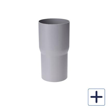 Plastmo rørmuffe, PVC, grå