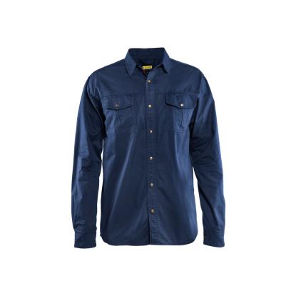 Blåkläder 3297 twill skjorte bomuld, marineblå