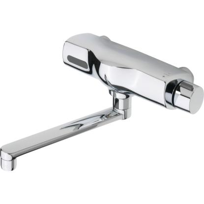 Oras Electra berøringsfrit vægmonteret håndvaskarmatur, 6V batteri, 200 mm tud, krom
