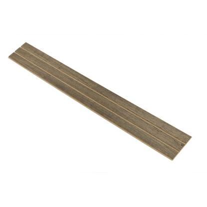 I-Wood Basic 3-lamel akustikpanel, sort olieret, brun filt og lys kerne, egefiner, 16 x 300 mm 