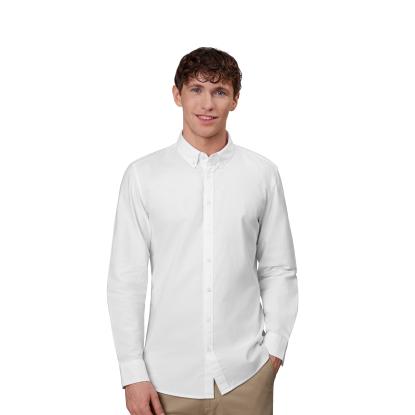 Seven Seas S61 Oxford skjorte, slim, hvid