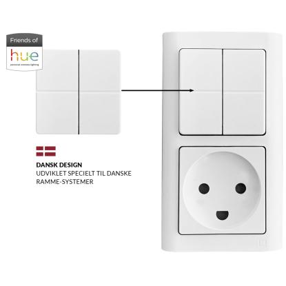 Jumitech trådløs lysdæmper uden batteri til Philips Hue, 1 modul, hvid