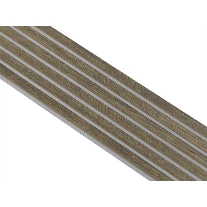 I-Wood Medio+ Original akustikpanel, sort olieret, grå filt og lys kerne, egefiner, 16 x 300 mm