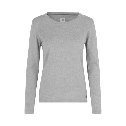 Seven Seas S640 The knit pullover med rund hals, dame, lys grå melange