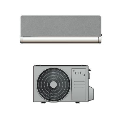 ELL Front varmepumpe, op til 110 m2, 12 kW, scop 4,6, silver/light grey