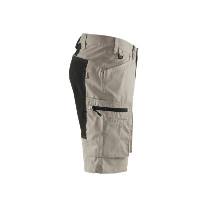 Blåkläder 1449 service shorts med stretch, sand/sort