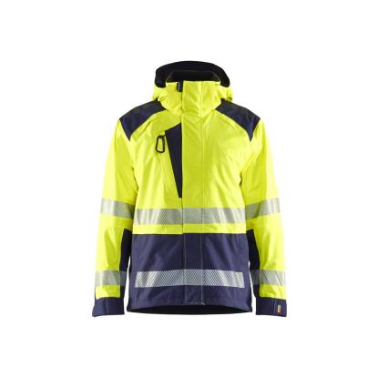 Blåkläder 4435 high vis skaljakke, hi-vis gul/marineblå