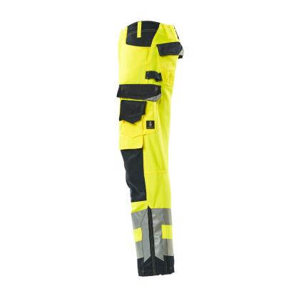 MASCOT SAFE SUPREME Kendal arbejdsbukser med knælommer, hi-vis gul/mørk marine