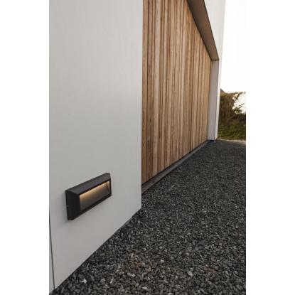 LUTEC HELENA udendørs LED væglampe, down, B23 cm, IP54, 4000K, mørk grå