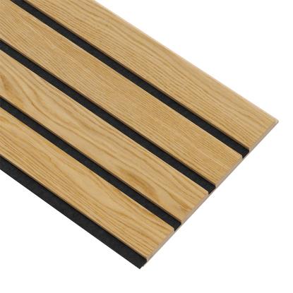 I-Wood Basic 4-lamel akustikpanel, klar olieret, sort filt og lys kerne, egefiner, 16 x 300 mm 