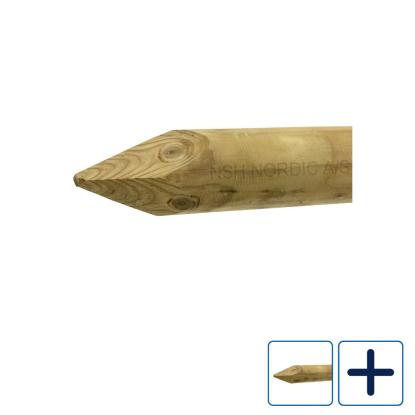 NSH trykimprægneret pæl, NTR-A, Ø12 cm - 1 stk.