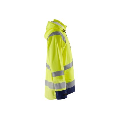 Blåkläder 4323 high vis regnjakke level 1, hi-vis gul/marineblå