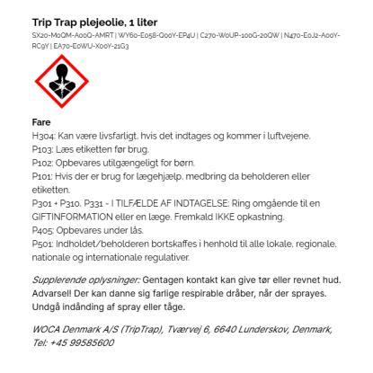 Trip Trap plejeolie, oliebaseret, natur - 1 liter
