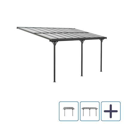 Westmann Bruce terrasseoverdækning, polycarbonat/aluminium, sort
