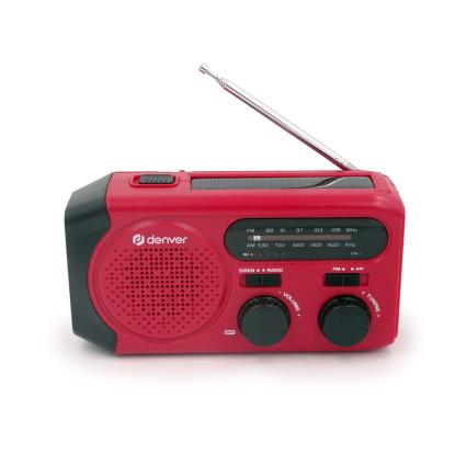Denver SCR-2010MK2 Solar Crank radio med lommelygte og SOS funktion