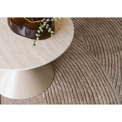 Annecy sofabord med keramisk bordplade, sand, Ø70 cm