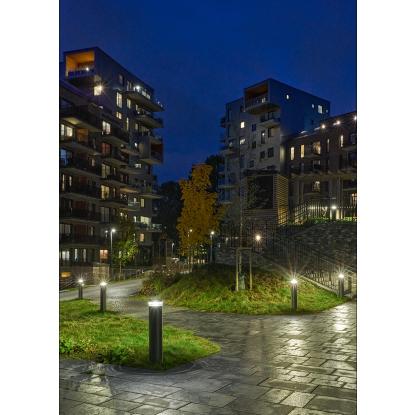 Norlys Stavanger LED pullert, stor, IP65, aluminium