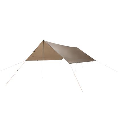 easy camp Totak Tarp solsejl, mørk sandfarve, 200 x 400 x 400 cm