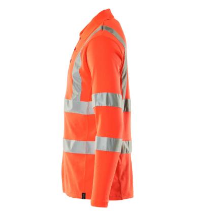 MASCOT SAFE CLASSIC poloshirt, langærmet, hi-vis rød