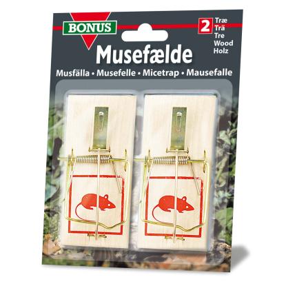 BONUS musefælde, træ - 2 stk.