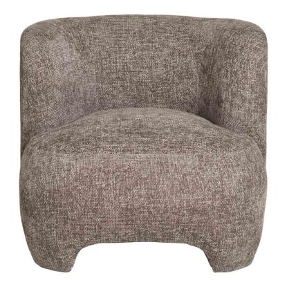 Nazare loungestol med beige stof og sorte ben