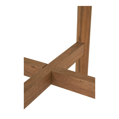 Terracina hjørnebord, akacie/terrazzo, hvid, Ø37 cm