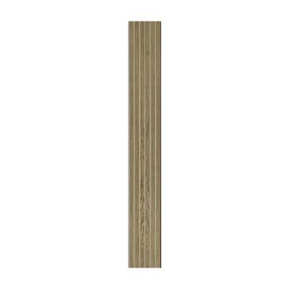 I-Wood Medio+ Original akustikpanel, mørkebrun olieret, beige filt og sort kerne, egefiner, 17 x 300 mm
