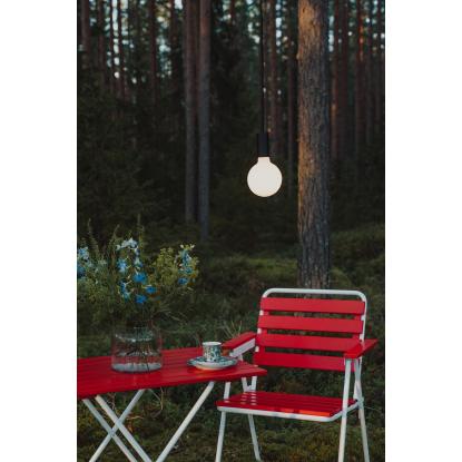 Varax Retro cafébord, sammenklappelig, hvid/rød - 50 x 75 cm