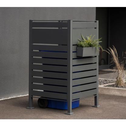 Westmann Planum plantekasse til renovationsskjul, stål, antracitgrå, 20 x 50 x 12 cm