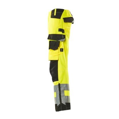 MASCOT SAFE SUPREME Kendal arbejdsbukser med knælommer, hi-vis gul/sort