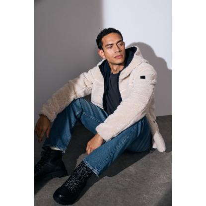 ID 0828 Pile fleecejakke, off-white