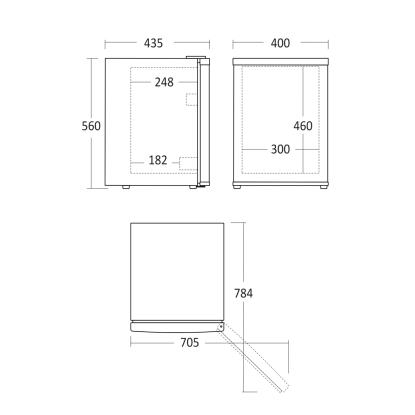 Scandomestic MB 34 BE minibar, 34 liter