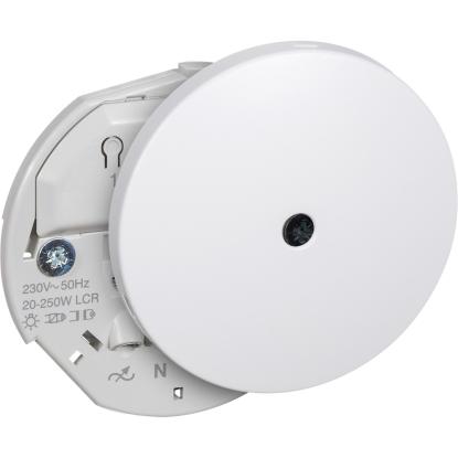 Lauritz Knudsen IHC trådløst lampeudtag med lysdæmper, 250W, Ø80 mm, hvid