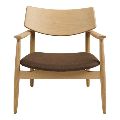 Olvera loungestol, eg, brun