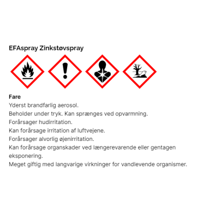 EFAmetal Zinkstøvspray, grå-metallic - 400 ml