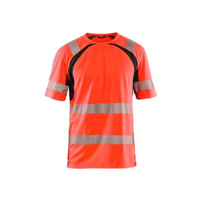 Blåkläder 3397 high vis UV t-shirt, hi-vis rød/sort