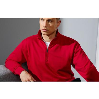 ID 0603 sweatshirt med lynlås, rød