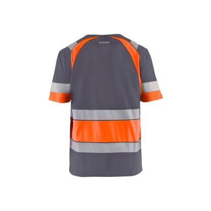 Blåkläder 3421 high vis t-shirt, mellemgrå/hi-vis orange