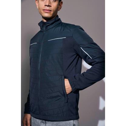 ID 0780 Zip-n-Mix hybridjakke, navy