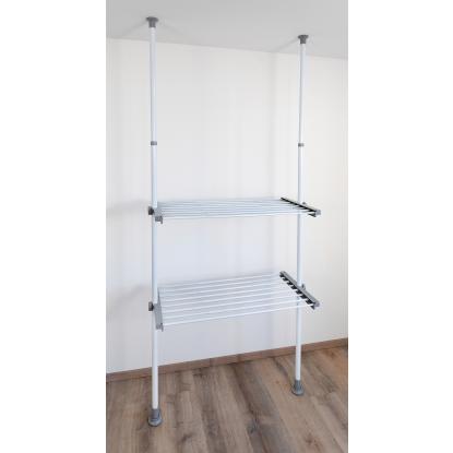 WENKO Hercules justerbar hylde,  73-120 x 4 x 42,5 cm, hvid