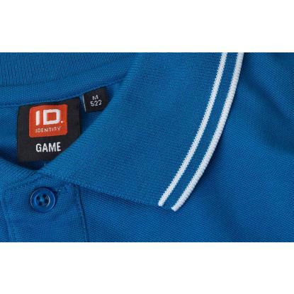 ID 0522 Kontrast poloshirt med stretch, azur